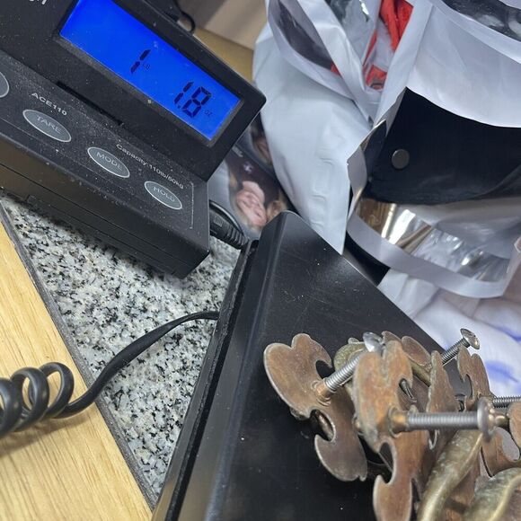 Chippendale Colonial Brass Antique Hardware Batwing Drawer Pull 2 1/2" center - Picture 11 of 12